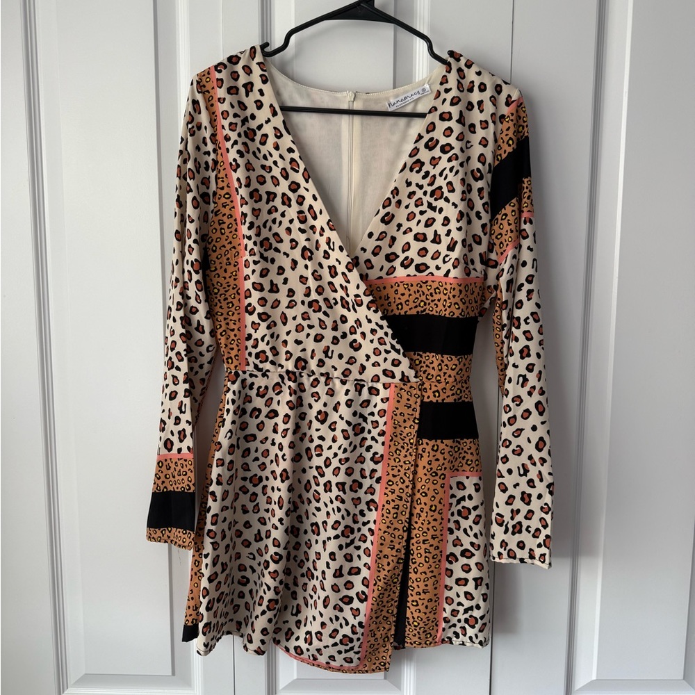 Leopard Print Romper NWOT